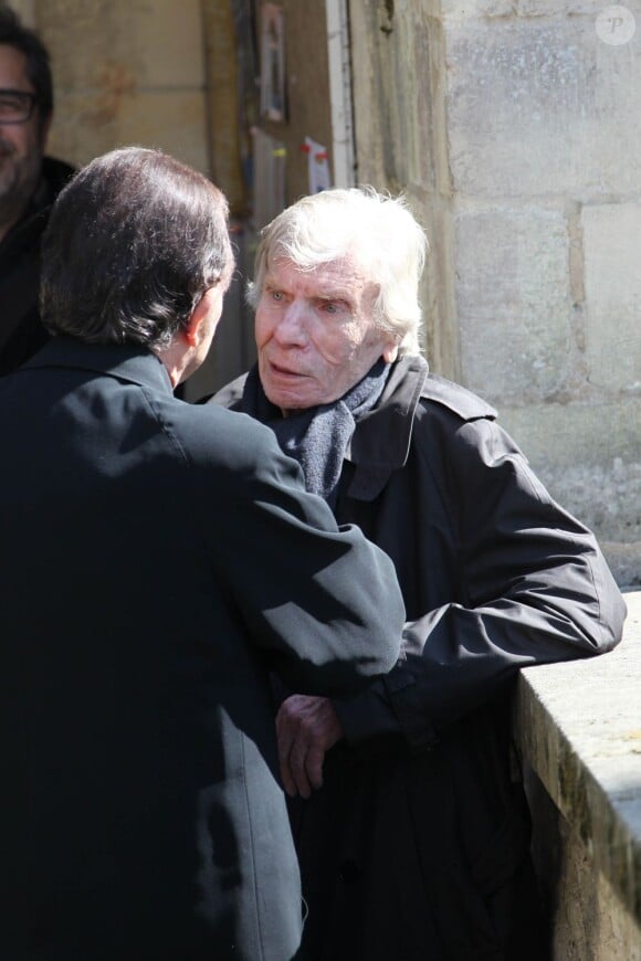 Alain Scoff lors des obsèques de Philippe Bruneau le 3 avril 2012 en l'église Saint-Ouen de Caen