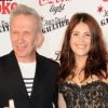 Jean-Paul Gaultier et Gemma Arterton lors du lancement au Trianon le 12 avril 2012 de la collection designée par le créateur de la bouteille Coca-Cola Light