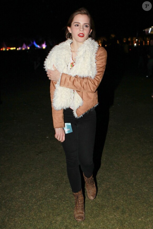 Emma Watson à Indio lors du Festival de Coachella, le 15 avril 2012.