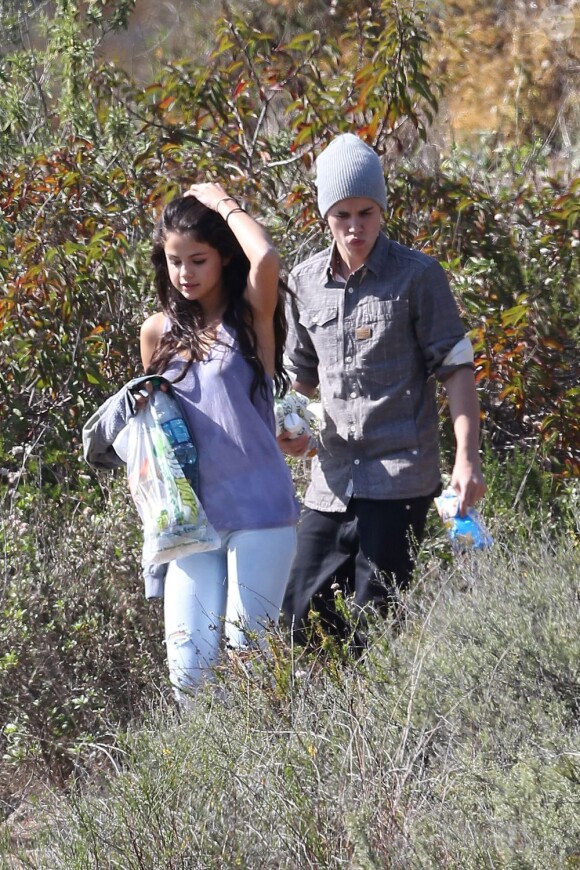 Selena Gomez et Justin Bieber le 4 avril 2012
