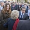 Nicolas Sarkozy, Carla Bruni et Bernadette Chirac à Nice le 20 avril 2012