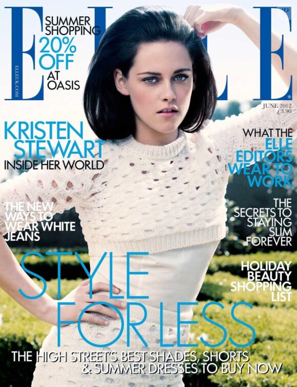 Kristen Stewart délicieusement rétro fait la couverture de Elle UK de Juin 2012.