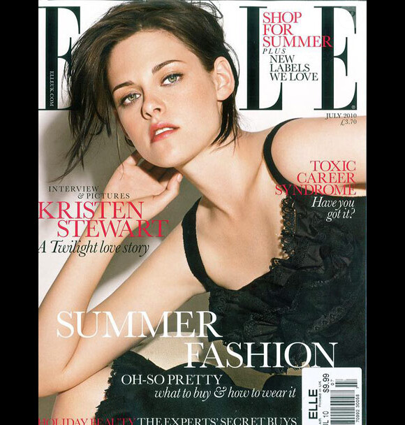 Kristen Stewart pour la première fois en couverture du magazine Elle édition britannique en juillet 2010