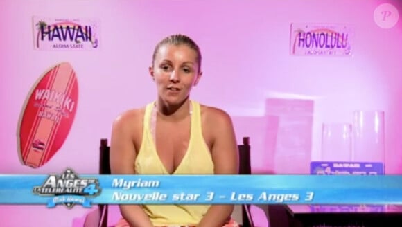 Myriam dans les Anges de la télé-réalité 4, lundi 30 avril 2012 sur NRJ 12