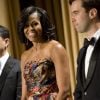 Michelle Obama lors du traditionnel dîner des correspondants de la Maison Blanche le 28 avril 2012 à Washington DC
