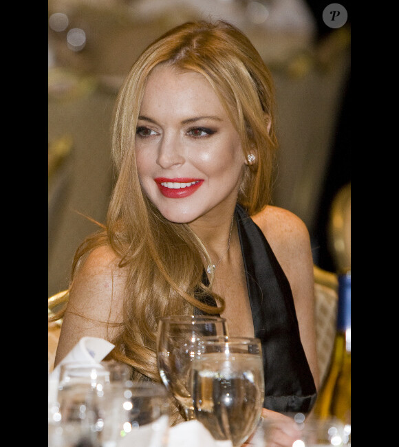 Lindsay Lohan lors du traditionnel dîner des correspondants de la Maison Blanche le 28 avril 2012 à Washington DC