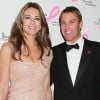 Elizabeth Hurley et son fiancé Shane Warne assistaient à la soirée Hot Pink de la Breast Cancer Reaserch Fondation au Waldorf Astoria. New York, le 30 avril 2012.