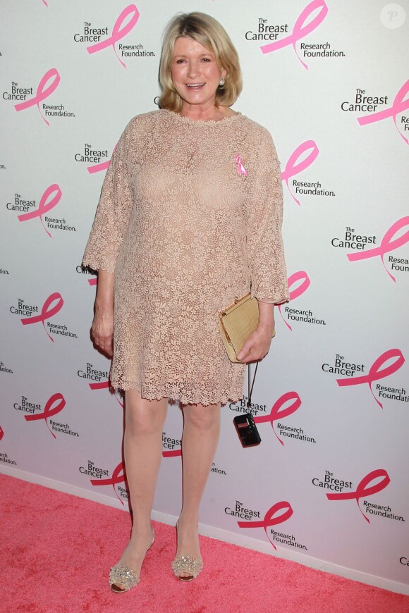 Martha Stewart lors de la soirée Hot Pink de la Breast Cancer Reaserch Fondation au Waldorf Astoria. New York, le 30 avril 2012.