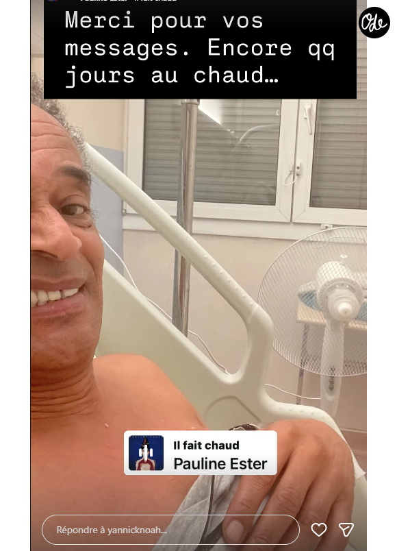 Il a notamment ironisé sur la canicule actuelle en précisant qu'il allait rester quelques jours au chaud

Yannick Noah, Instagram