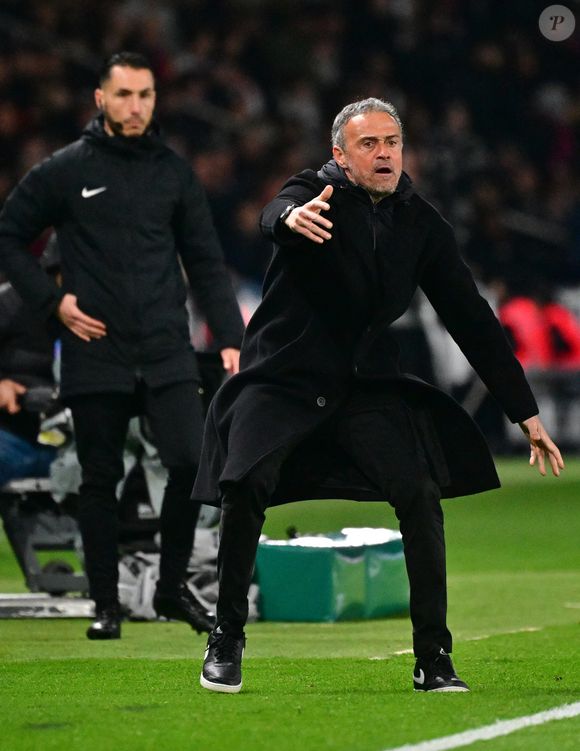 Luis Enrique - Match de Ligue 1 McDonald's opposant le Paris Saint-Germain (PSG) à l'Olympique de Marseille (OM) - (3-1) au Parc des Princes à Paris le 16 mars 2025. © Christian Liewig/Bestimage