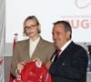 Elle a annoncé aux joueurs leur qualification pour les Jeux Européens.

La princesse Charlène de Monaco assiste à la présentation de la saison 2026-2027 et des grandes échéances futures de la Fédération Monégasque de Rugby au Monte Carlo Bay, à Monaco, le 7 octobre 2026. © Claudia Albuquerque / Bestimage