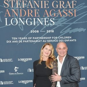 Steffi Graf et son mari André Agassi  - Longines a organisé un Gala de charité en l'honneur de Steffi (Stefanie) Graf et de André Agassi avec les associations caritatives "Children for Tomorrow" et "The André  Agassi Foundation for Education" au Musée Rodin à Paris avec qui la marque célèbre ses 10 ans de partenariat. Longines donnera le coup d’envoi d’une vente aux enchères de montres exclusives en faveur des associations de Steffi Graf et de André Agassi. Paris le 2 juin 2018
© Guirec Coadic/Bestimage
