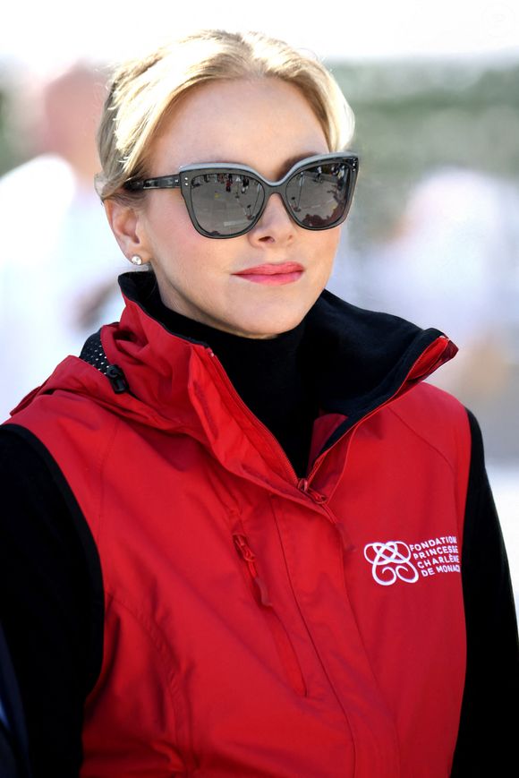Exclusif - Le prince Albert II de Monaco et la princesse Charlene ont participé à la Road Safety Day, une journée de sensibilisation et de sport pour toute la famille dédié à la sécurité routière à vélo et à l'initiation des jeunes au sport, à Monaco organisée par la Fondation Princesse Charlene, le 23 mars 2025.  © Bruno Bebert/Bestimage
