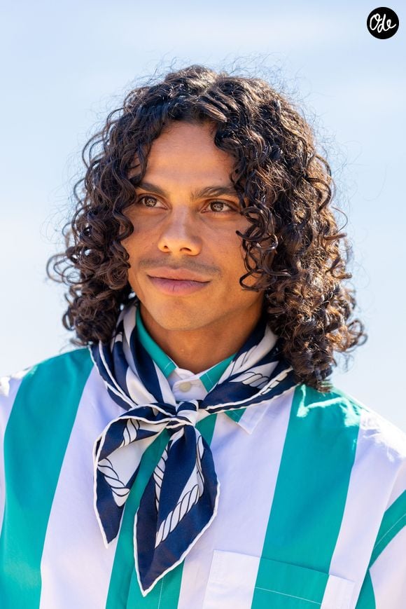 Zakari Kunakey - Photocall du défilé "Le Bonheur" By Jacquemus au phare de la Pietra à l'Ile Rousse en Corse le 29 juin 2026. © Luis Sanchez / Crystal / Bestimage