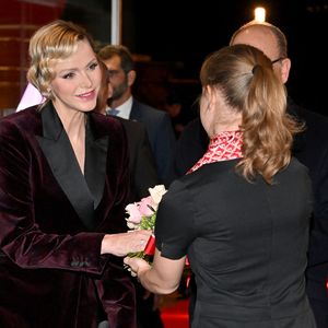 Le prince Albert II de Monaco et la princesse Charlene ont célébré les 25 ans du Grimaldi Forum et inauguré l'extension de l'espace d'exposition accompagné par M. Pierre André Chiappori représentant le ministre d'Etat de la Principauté, M. Henri Fissore, le président du Grimaldi, et de Mme Sylvie Biancheri, la directrice générale, à Monaco le 16 janvier 2025 © Bruno Bebert/Bestimage