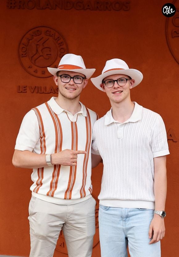 Alexis Lebrun et Félix Lebrun - Les célébrités au photocall du village lors des Internationaux de France de Tennis de Roland Garros 2026. Paris, le 31 mai 2026. © Jacovides / Bestimage