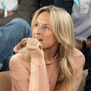 Estelle Lefébure dans les tribunes lors des Internationaux de France de Tennis de Roland Garros 2025, à Paris, France, le 5 juin 2025. © Jacovides-Moreau/Bestimage