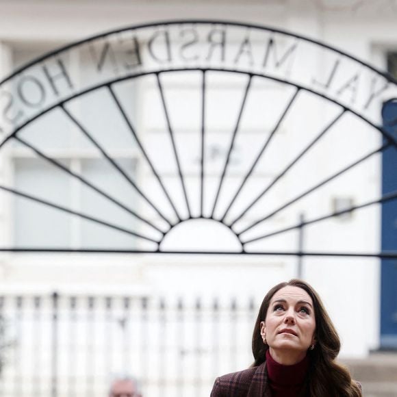 Catherine (Kate) Middleton, princesse de Galles à l'hôpital Royal Marsden, où elle a reçu son traitement contre le cancer, à Londres, Royaume-Uni, le 14 janvier 2025. © Chris Jackson/WPA-Pool/Bestimage
