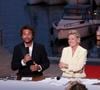 Actuellement à Cannes le temps du Festival avec ses équipes de "C à vous", Anne-Elisabeth Lemoine s'accompagne plus particulièrement de son chroniqueur Bertrand Chameroy.
Exclusif - Anne-Elisabeth Lemoine, Bertrand Chameroy, sur le plateau de l'émission "C à vous" lors du 78ème Festival International du Film de Cannes, France. © Jack Tribeca/Bestimage