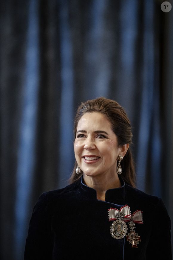 La reine Mary de Danemark lors d'une réception du Nouvel An organisée pour les maires et les présidents des conseils régionaux au Palais de Christian VIII, Amalienborg à Copenhague, le lundi 5 janvier 2026. (Photo : Mads Claus Rasmussen/Ritzau Scanpix)