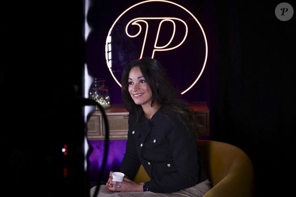 Cindy Fabre en interview pour "En privé avec". @Jack Tribeca / Bestimage