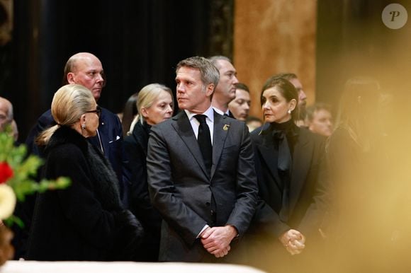 Marina Ricolfi Doria, Le prince Emmanuel-Philibert de Savoie, La princesse Clotilde Courau de Savoie - La cérémonie funéraire de Victor Emmanuel de Savoie, fils du dernier roi d'Italie, en la cathédrale Saint-Jean-Baptiste de Turin, le 10 février 2024.