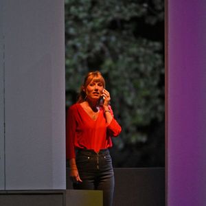 Mélanie Page - Les comédiens de la pièce : "Je m'appelle Georges" qui arrive tout droit du Festival d'Avignon et qui sera dès janvier 2025 au théâtre Actuel La Bruyère, jouent sur scène durant la 2ème soirée de la seconde édition des Théâtrales d'Eze avec Mélanie Page dans la pièce "Je m'appelle Georges" à l'oppidum du Col d'Eze, le 3 août 2024. © Bruno Bebert / Bestimage