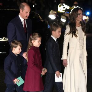 Le prince William, prince de Galles,Catherine (Kate) Middleton, princesse de Galles, Le prince George de Galles,La princesse Charlotte de Galles, La princesse Charlotte de Galles - Traditionnel concert de Noël "Together At Christmas" à l'abbaye de Westminster à Londres le 8 décembre 2023.