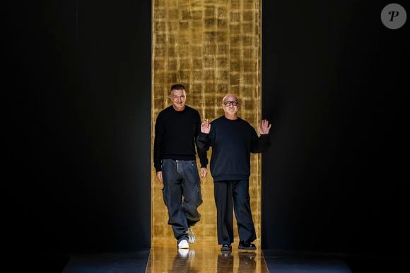 Domenico Dolce et Stefano Gabbana - Défilé Dolce & Gabbana mode femme automne / hiver 2024-2025 lors de la Fashion Week de Milan (MFW), à Milan, Italie, le 24 février 2024.