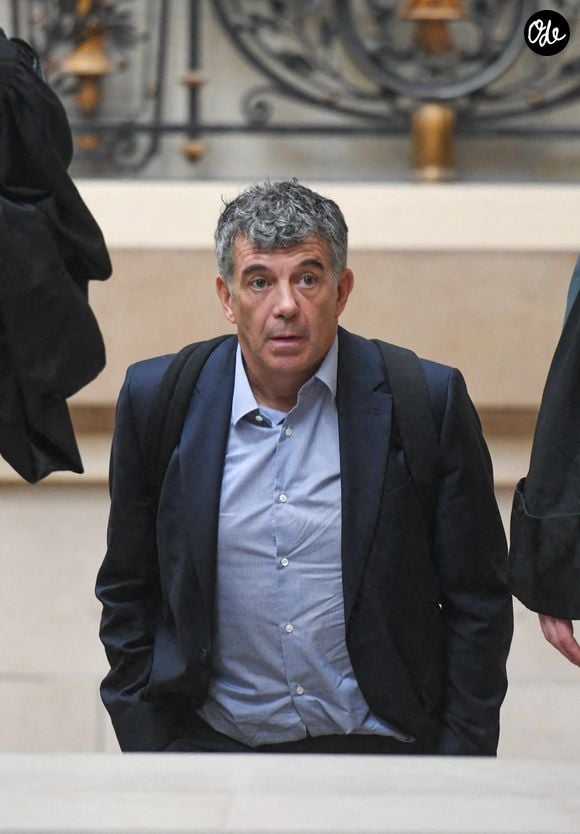 Le présentateur de télévision et agent immobilier français Stéphane Plaza arrive à Paris le 1er juillet 2026, dernier jour de son procès en appel pour violences conjugales. Photo : Florian Poitout/ABACAPRESS.COM