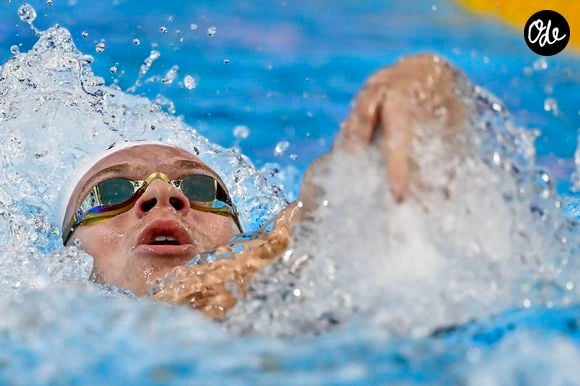 Léon Marchand dans l'épreuve du 400m Individuel lors des 22ème Championnats du Monde de Natation à Singapour. Inside/Psnewz/Bestimage