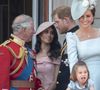 Ce séjour pourrait leur permettre d’aborder l’avenir de la monarchie et les relations familiales.

Le roi Charles III, Meghan Markle, le prince Harry, Kate Middleton et la princesse Charlotte  lors du rassemblement militaire "Trooping the Colour"  (le "salut aux couleurs"), célébrant l'anniversaire officiel du souverain britannique. Cette parade a lieu à Horse Guards Parade, chaque année au cours du deuxième samedi du mois de juin. Londres, le 9 juin 2018. Agence / Bestimage