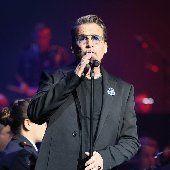 Le chanteur Florent Pagny se produit lors d'un concert de charité, Sentinelles D'Un Soir, organisé par le Gouverneur Militaire de Paris au profit des Bleuets de France, des soldats blessés et des victimes du terrorisme à la Salle Pleyel à Paris, France, le 30 mai 2024. Photo David Boyer/Abaca