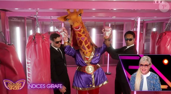La Girafe lors du lancement de "Mask Singer 2025", le 2 mai, sur TF1