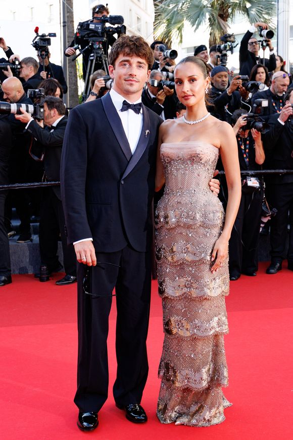 Charles Leclerc et sa femme Alexandra - Montée des marches du film " La vie d'une femme " lors du 79ème Festival International du Film de Cannes, le 13 mai 2026. © Jacovides-Moreau / Bestimage