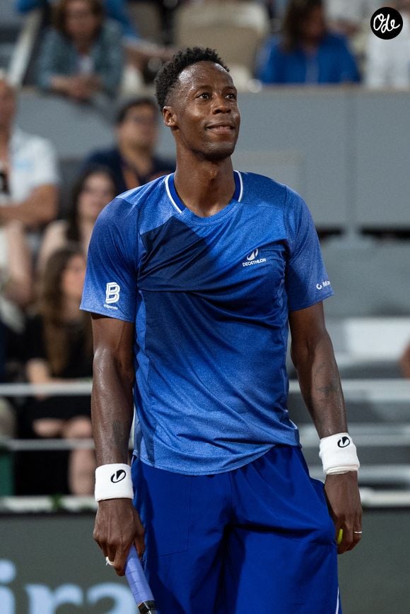 Gaël Monfils - Gaël Monfils joue et perd son dernier match face à Hugo Gaston lors des internationaux de tennis de Roland Garros à Paris le 25 mai 2026. © Moreau / Jacovides / Bestimage