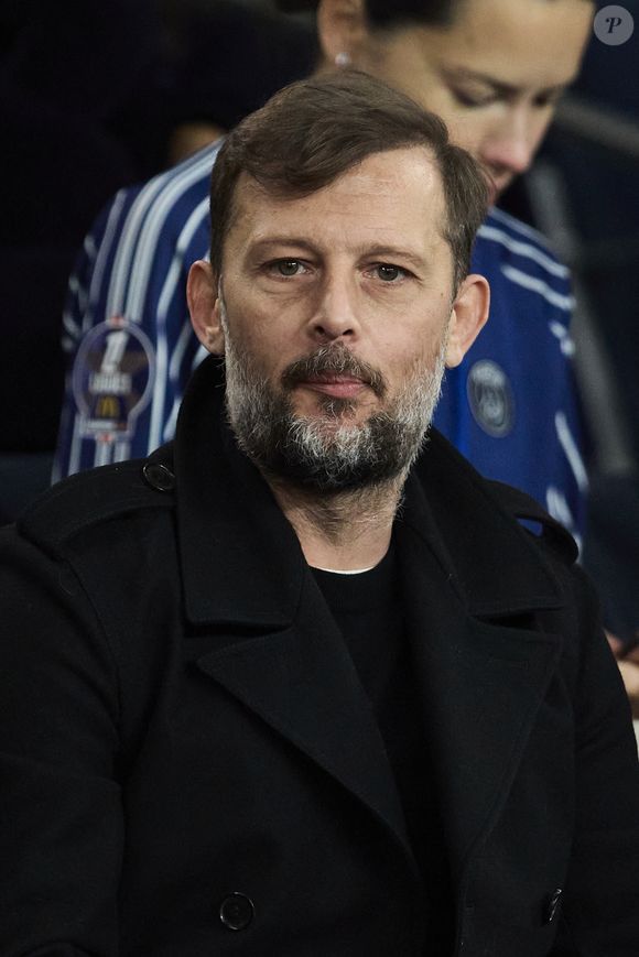 Nicolas Duvauchelle - Célébrités dans les tribunes lors du match de Ligue 1 McDonald's opposant le Paris Saint-Germain (PSG) à l'Olympique de Marseille (OM) - (3-1) au Parc des Princes à Paris le 16 mars 2025. © Cyril Moreau/Bestimage