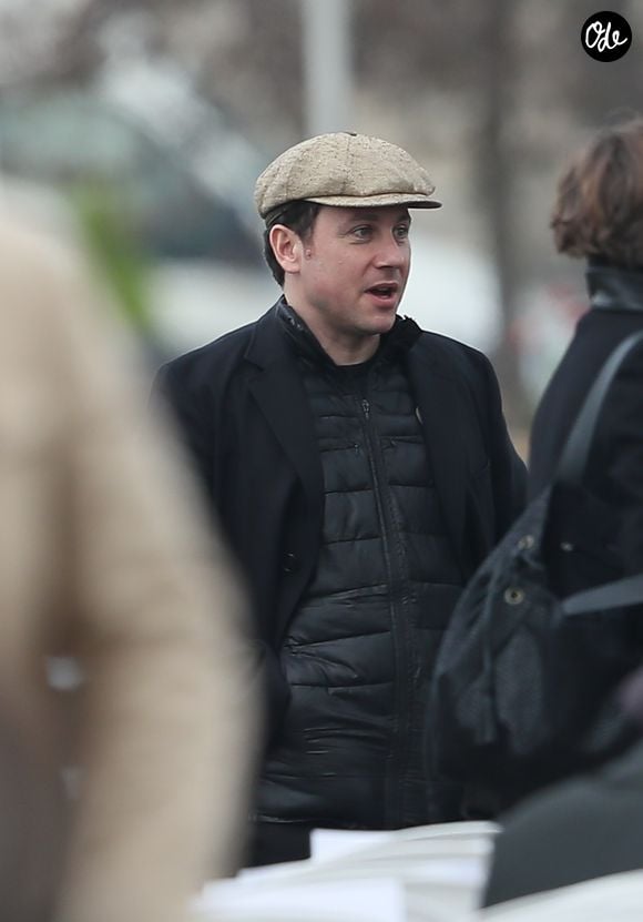 Romain Colucci lors des obsèques de Véronique Colucci au cimetière communal de Montrouge, le 12 avril 2018.  
Crédit : Agence / Bestimage