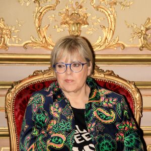 Laurence Boccolini au défilé de mode Fabienne.Thibeault Pictur Elle femmes rondes à la mairie du huitième arrondissement de Paris.
© Philippe Baldini / Bestimage