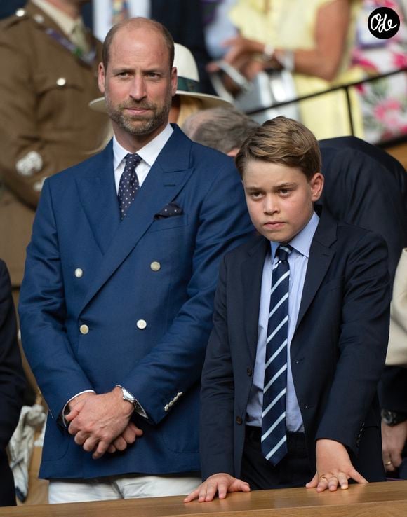 Le prince George et le prince William lors de la finale de Wimbledon le 13 juillet 2025. Photo par Dana Press / Bestimage