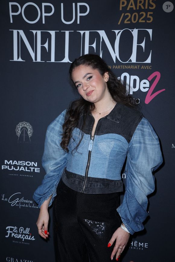 Julie (Star Academy 12) participe à la Pop Up Influence Party organisée par Aurelien Cassirame, à Paris, le 02 février 2025 à Paris, France. Photo by Jerome Domine/ABACAPRESS.COM