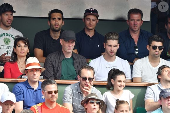 Zinedine Zidane, sa femme Véronique et leurs fils Luca et Enzo assistent à la finale hommes de Roland Garros 2018 - Day Fithteen à Roland Garros le 10 juin 2018 à Paris, France. Photo par Laurent Zabulon/ABACAPRESS.COM