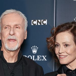 James Cameron, Sigourney Weaver assistent à l'exposition 'L'Art De James Cameron - The Art Of James Cameron' à La Cinémathèque le 03 avril 2024 à Paris, France. Photo par Nasser Berzane/ABACAPRESS.COM