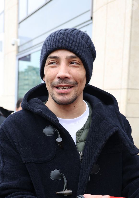 Exclusif - Steevy Boulay à la sortie des studios de RTL à Neuilly-sur-Seine, France, le 12 février 2025. © Bestimage