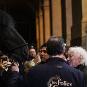 Le chanteur, auteur et compositeur français Hugues Aufray lors d'une messe à la mémoire de l'actrice française Brigitte Bardot à l'église Saint-Roch à Paris, le 28 janvier 2026. Photo by Nasser Berzane/ABACAPRESS.COM