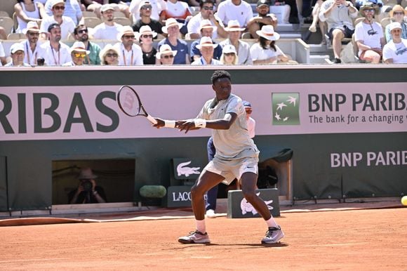 Match Moïse Kouame - Marin Cilic (7-6 [4], 6-2, 6-1) lors des Internationaux de France de Tennis de Roland Garros 2026, le 26 mai 2026. © Chryslene Caillaud / PsnewZ / Bestimage