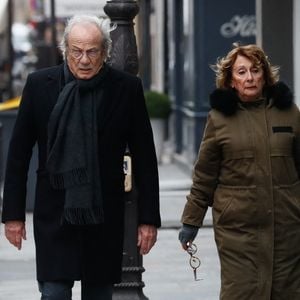 Patrick Chesnais et sa femme Josiane Stoléru - Arrivées aux obsèques de Niels Arestrup à l'Église Saint-Roch à Paris. Le 10 décembre 2024
© Christophe Clovis / Bestimage