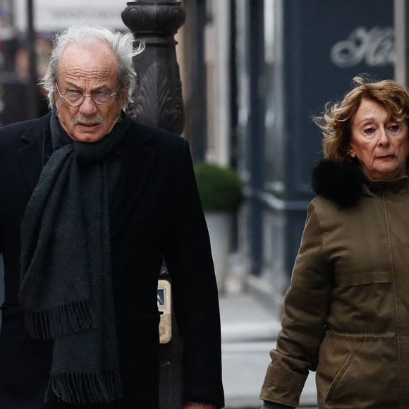 Patrick Chesnais et sa femme Josiane Stoléru - Arrivées aux obsèques de Niels Arestrup à l'Église Saint-Roch à Paris. Le 10 décembre 2024
© Christophe Clovis / Bestimage