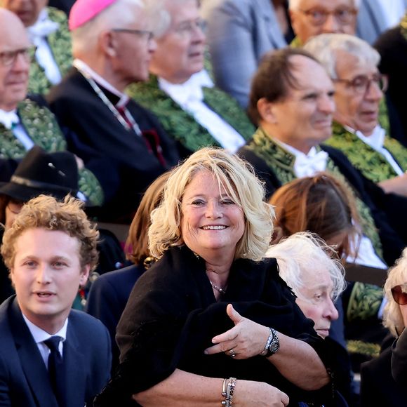 Marina Carrère d'Encausse lors de l'hommage à Hélène Carrère d’Encausse aux Invalides à Paris le 3 octobre 2023.

© Dominique Jacovides / Bestimage