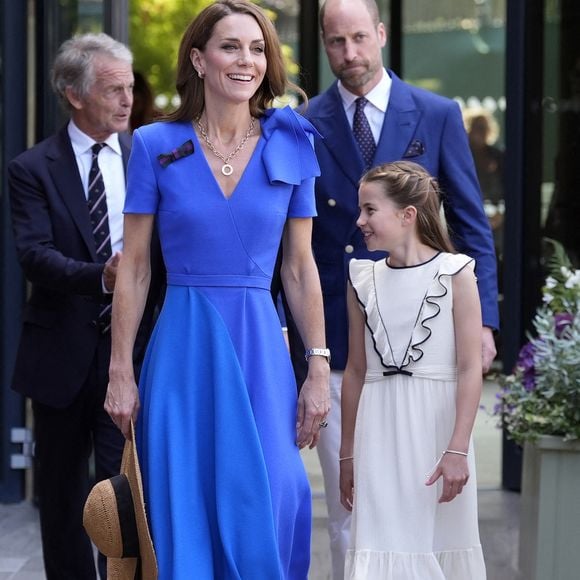 The Prince and Princess of Wales (Le prince William, prince de Galles, et Catherine (Kate) Middleton, princesse de Galles), Prince George (Le prince George de Galles) and Princess Charlotte (La princesse Charlotte de Galles) watch the Wimbledon Men’s Final between Jannik Sinner and Carlos Alcaraz, at The All England Lawn Tennis and Croquet Club, Wimbledon, London, UK, on the 13th July 2025.

Picture by Andrew Matthews/WPA-Pool